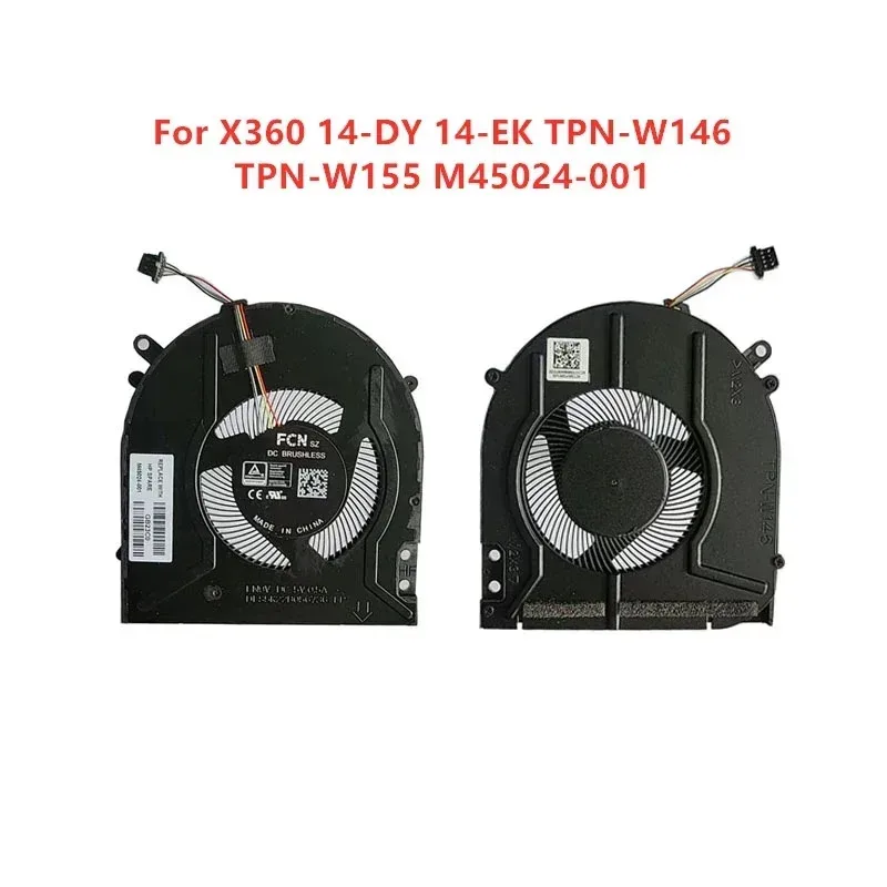 

Brand Original NEW Laptop CPU GPU Cooling fans For HP X360 14-DY 14-EK TPN-W146 TPN-W155 M45024-001