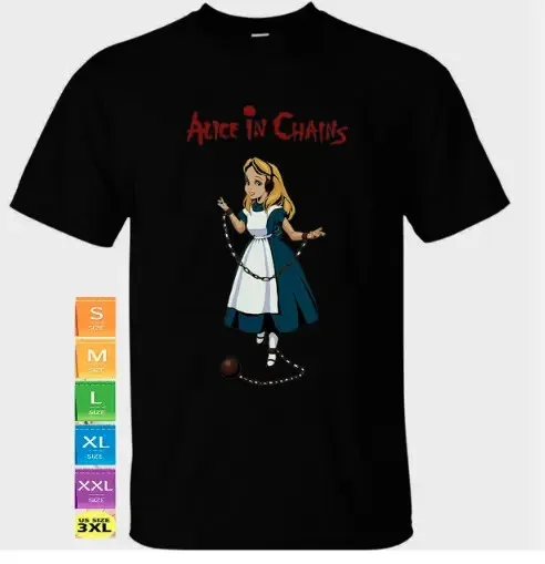 

Alice Chains Band Size Black T-Shirt Men Women Unisex S-5xl Sleeve Concert Tour