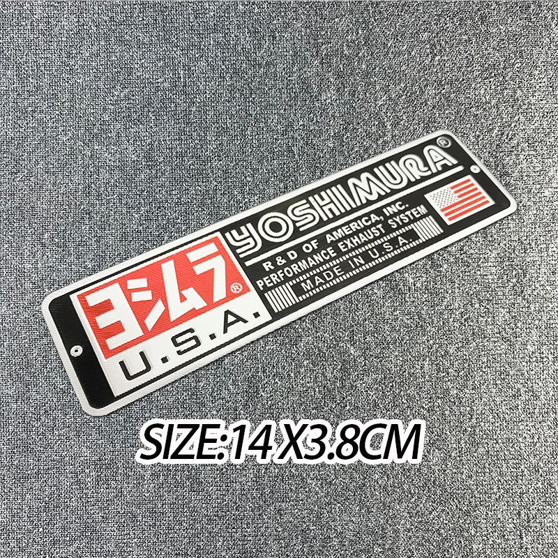 10PCS A Lot Motorcycle Accessories Aluminum Alloy Sticker Decals Heat Resistant Waterproof Stickers For YOSHIMURA Exhaust Pipe