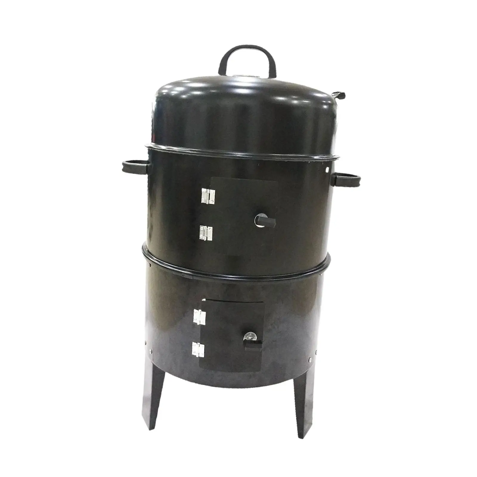 Outdoor BBQ Smoker Grill Three Tier Charcoal Cooker with Temperature Control for Camping Picnic