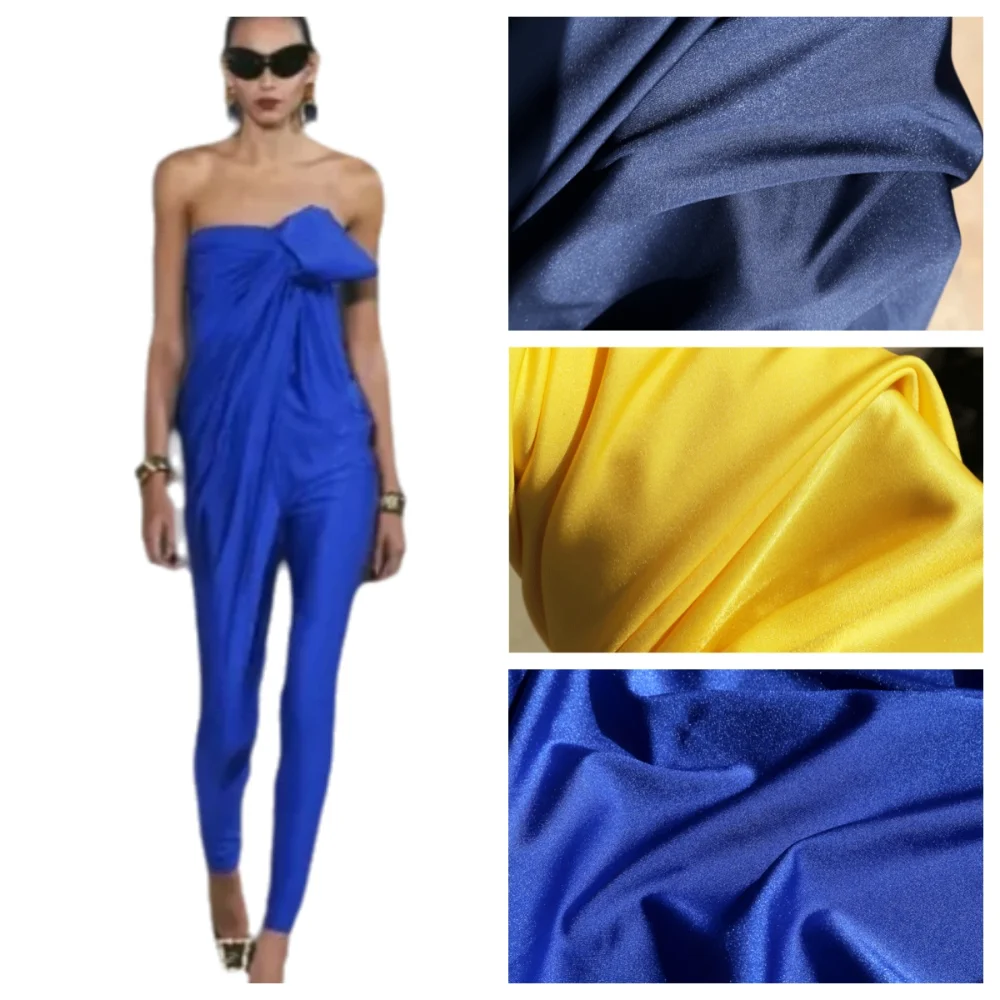 High Marble Bright Thread Elastic Fabric Knitted Soft Four Sided Elastic Pants Stage Wear Swimsuit Fabrics Cloth for Diy Sewing