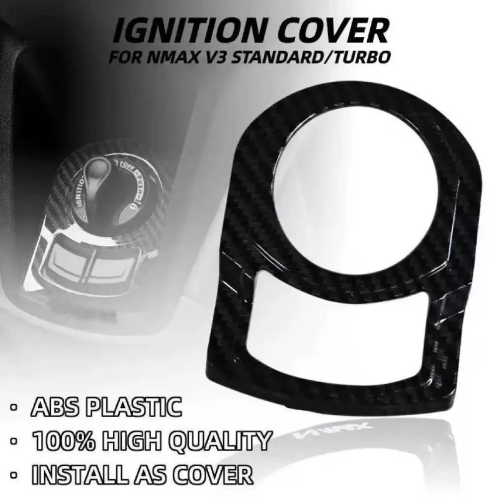 For YAMAHA NMAX125 155 2020-2024 Motorcycle Modification Accessories Electric Door Lock Cover Carbon Fiber Stickers