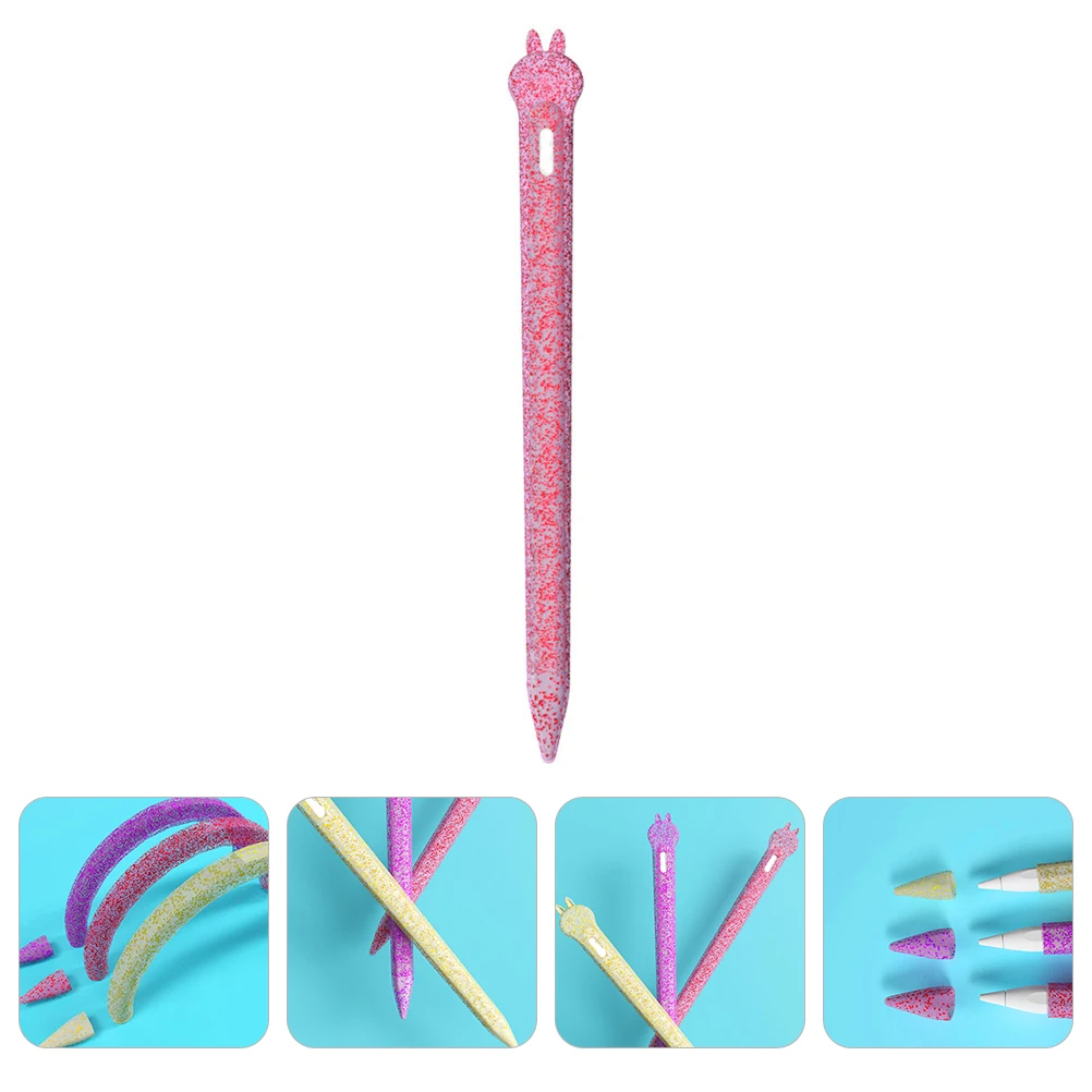 

Silicone Stylus Pen Cover Anti Fall Pink Pencil Cap Protector Touch Sleeve Portable Holder With Case For Gift