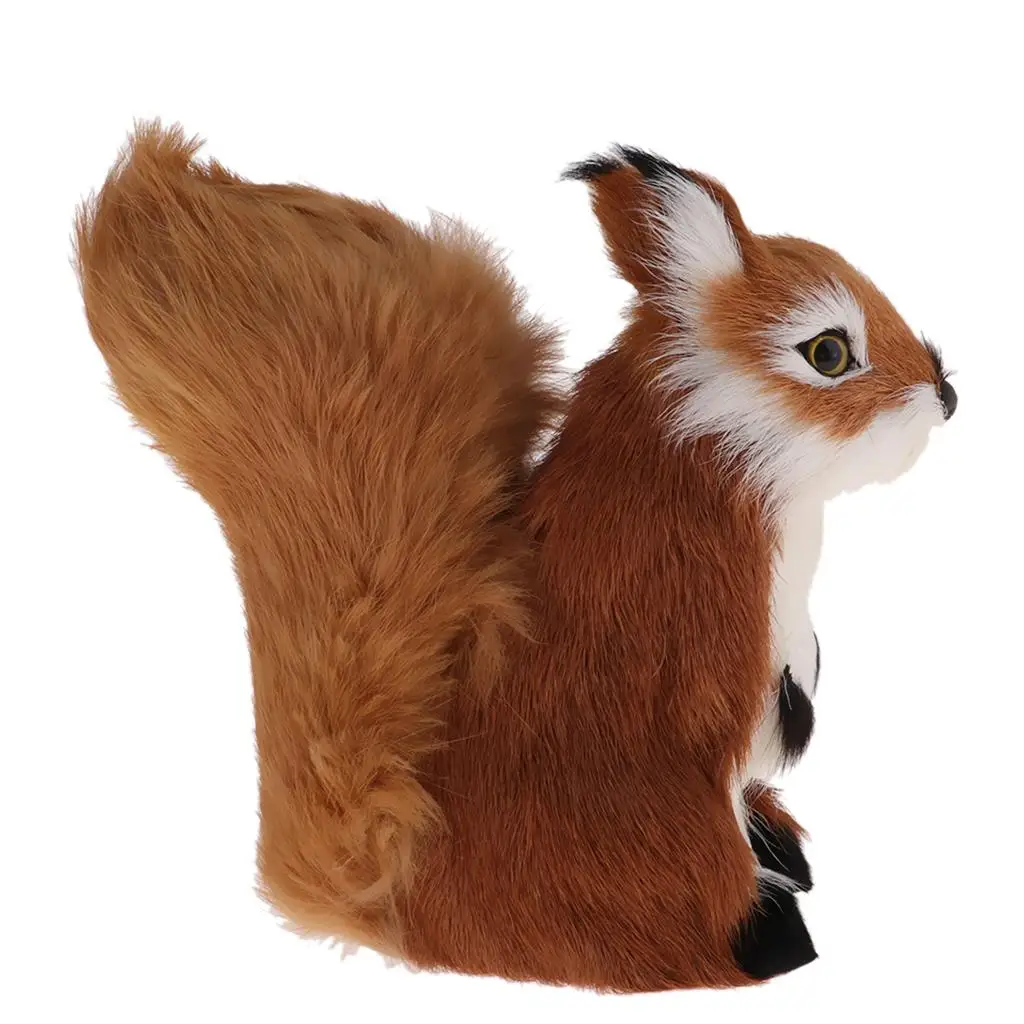 Vivid Artificial Squirrel Model Animal Figurines Model Indoor Home Art