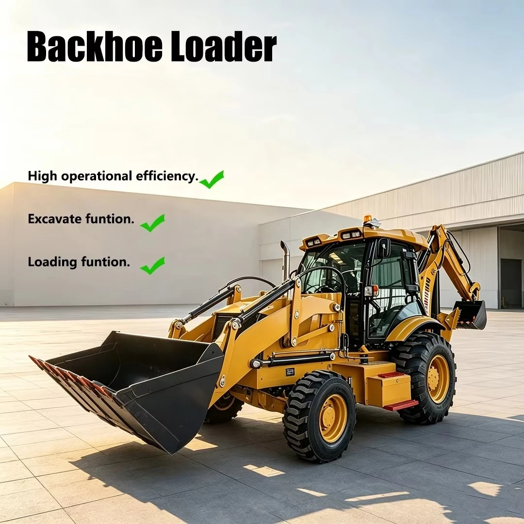 Factory Direct Backhoe Loader 4WD Diesel Earth-moving Machinery New Compact Construction Equipment for Farm Site Work