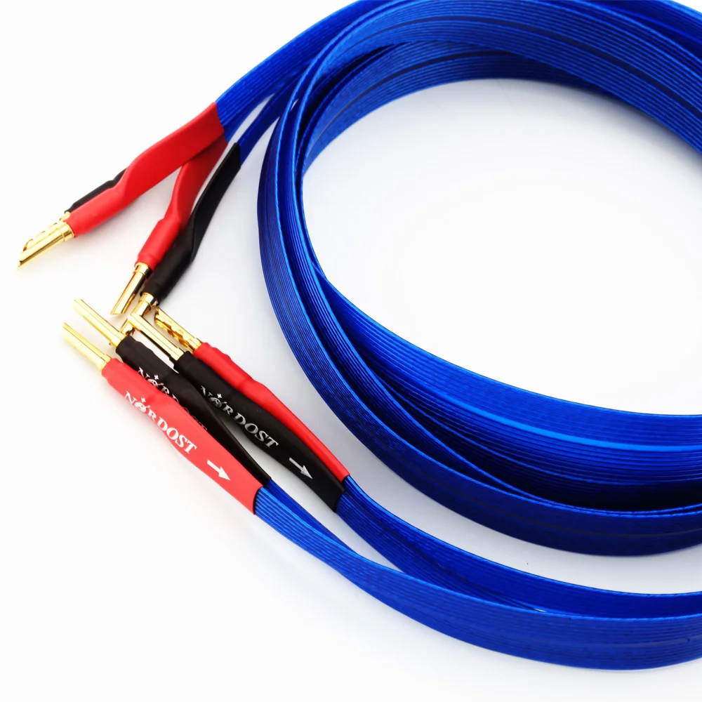 Nordost Blue Heaven speaker cable Silver-plated OFC loudspeaker wire Flat hifi audio cable audiophile cable for Amplifier DVD CD