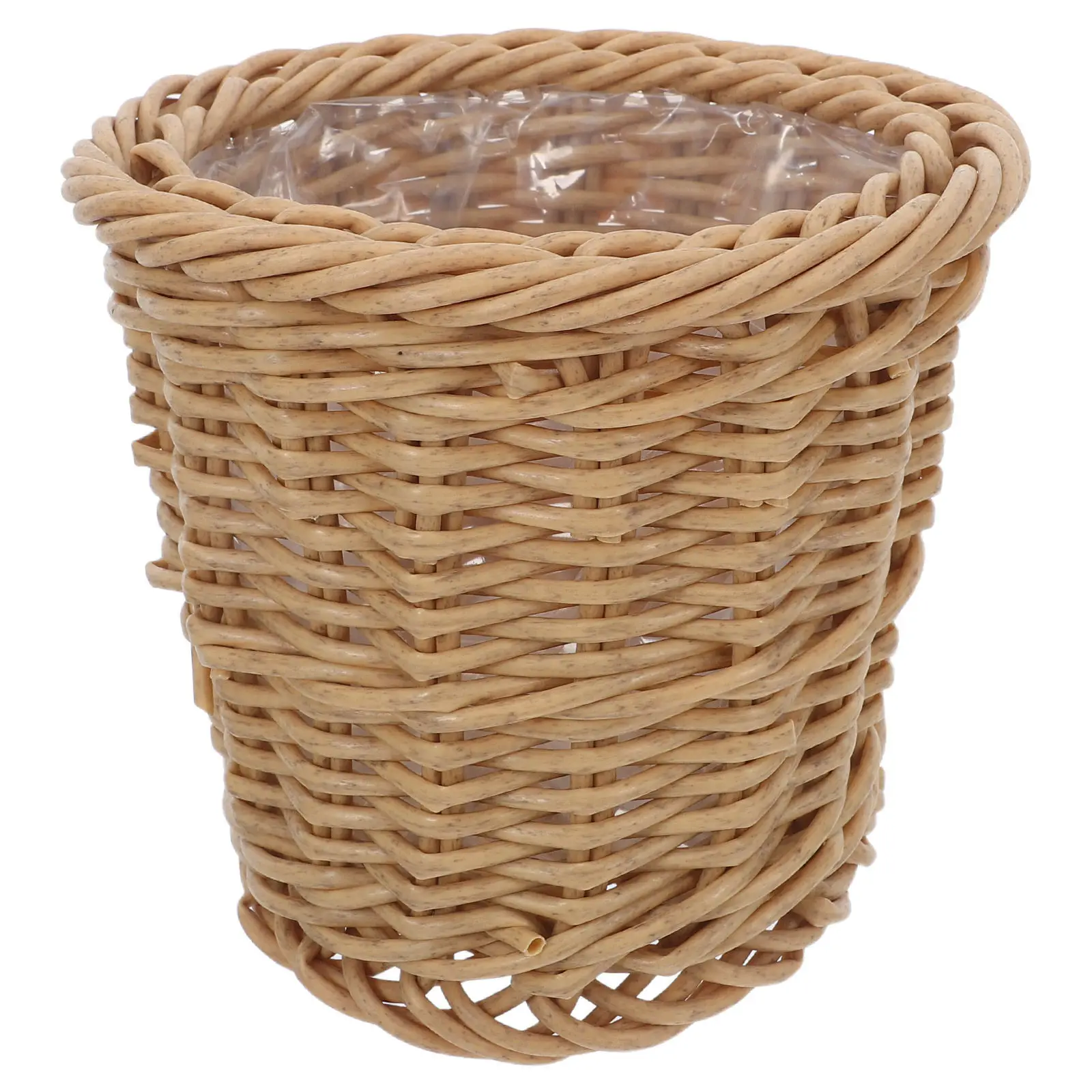 

Плетеное декоративное кашпо в стиле фермерского дома с пластиковой вставкой для комнатных растений, домашнего декора, балкона, полки