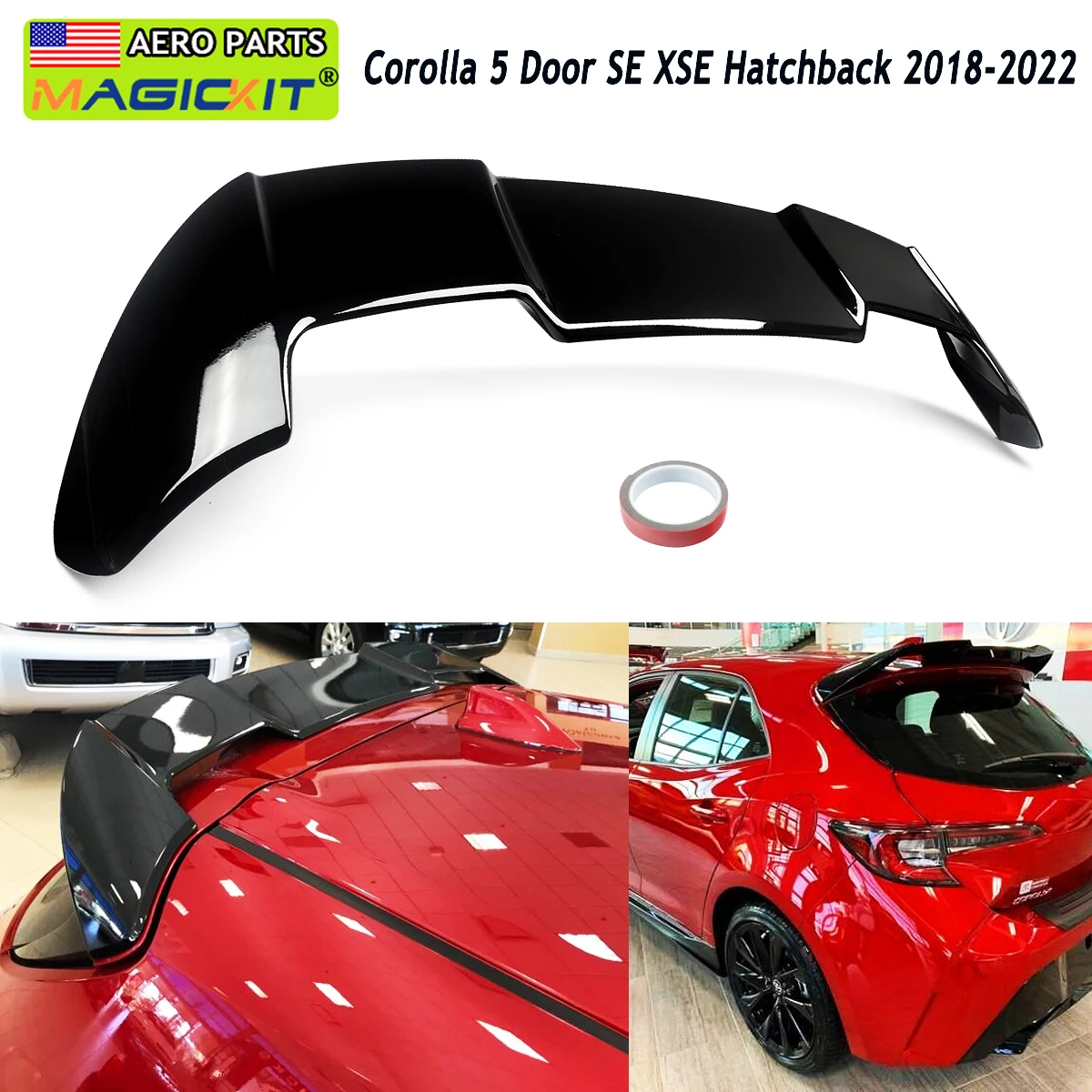 

Glossly Black Spoiler for TOYOTA Corolla Hatchback Rear Trunk Wing Lip Spoiler Car Styling 2019-2022