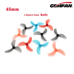 12Pairs Gemfan 45mm 2Blade / 3Blade PC Propeller T-Mount 1mm 1.5mm for FPV Freestyle Tinywhoop Drones DIY Parts