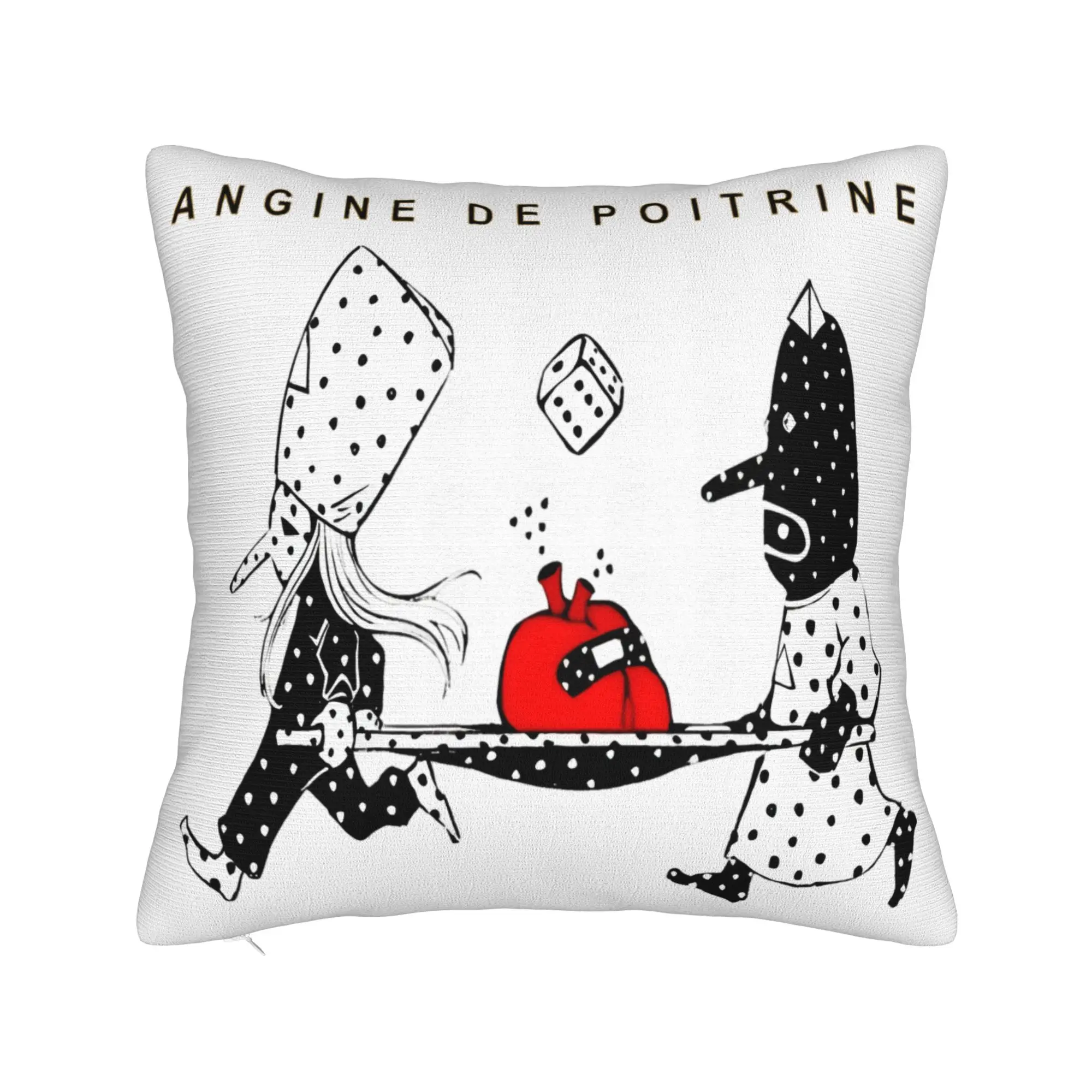 Angine De Poitrine Rock Band Pillow Case  Morden Pillow Cover Graphic Pillowcases For Sofa Home Decoration