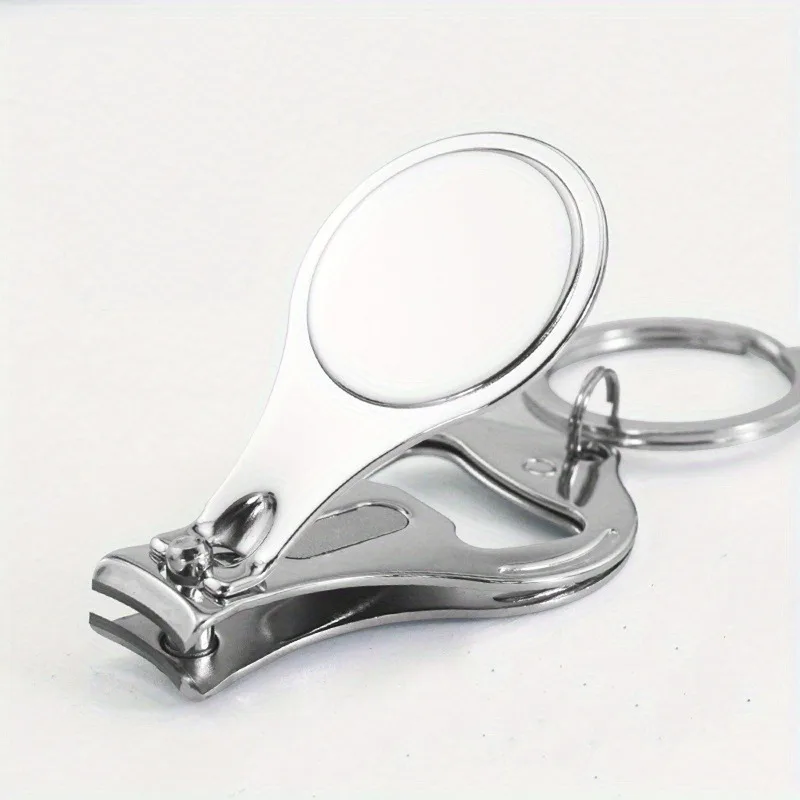 Brelok do kluczy 3 w 1: obcinacz do paznokci, wielofunkcyjny pedicure do paznokci u stóp, otwieracz do butelek, metalowy składany design Kering.