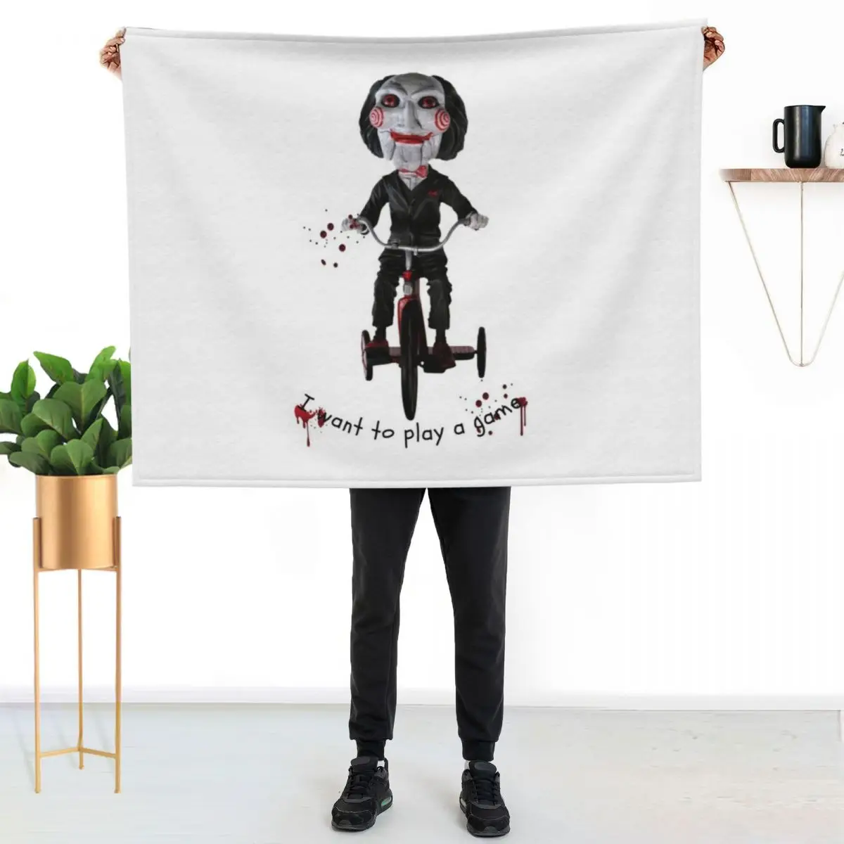 SAW - Jigsaw - I want to play a game Throw Blanket Sofa Quilt Decoratives Sofa Beach for sofa Blankets