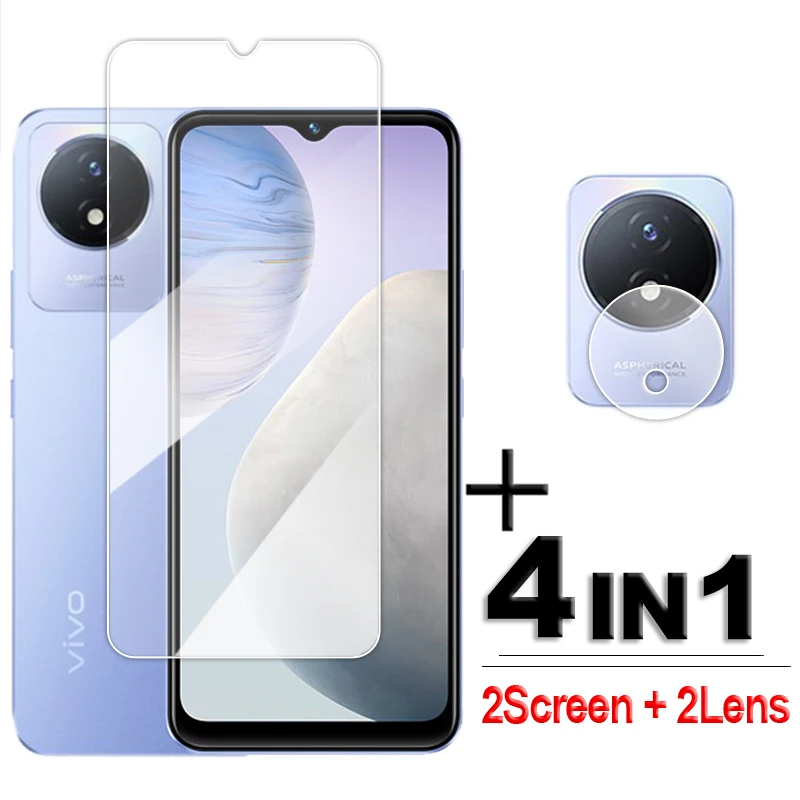 

For Vivo Y02 Glass Full Glue Clear Screen Protector For Vivo Y11 2023 Y02A Y02 Tempered Glass For Vivo Y02A Y02 Film 6.51 inch