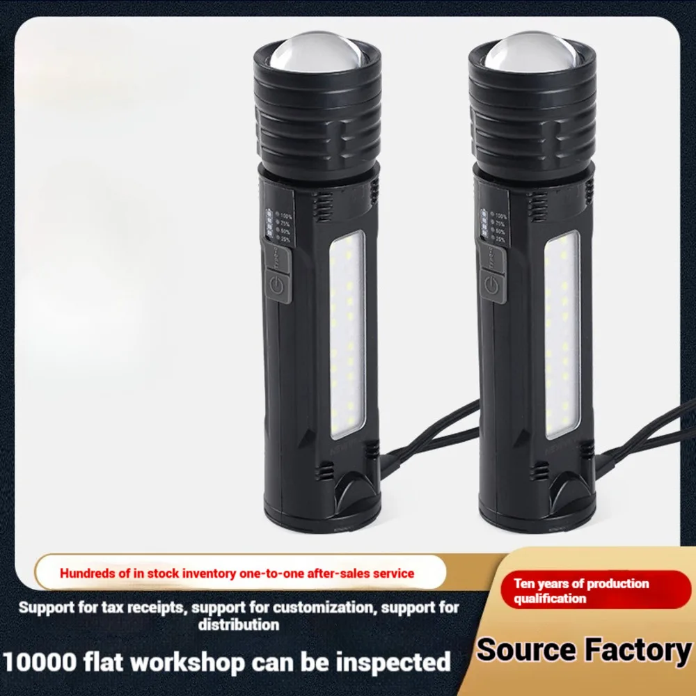 

Super Bright 12000LM USB C Charging Flashlight COB Warning Side Light with Digital Display for Outdoor Emergency Work