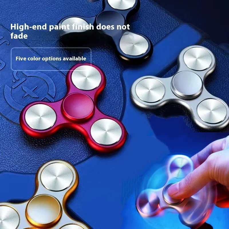 Aluminum Alloy Three-Leaf Fidget Spinner Metal Stress Relief Anti-Anxiety Hand Toy Portable Durable Adult Gift Relaxation Tool