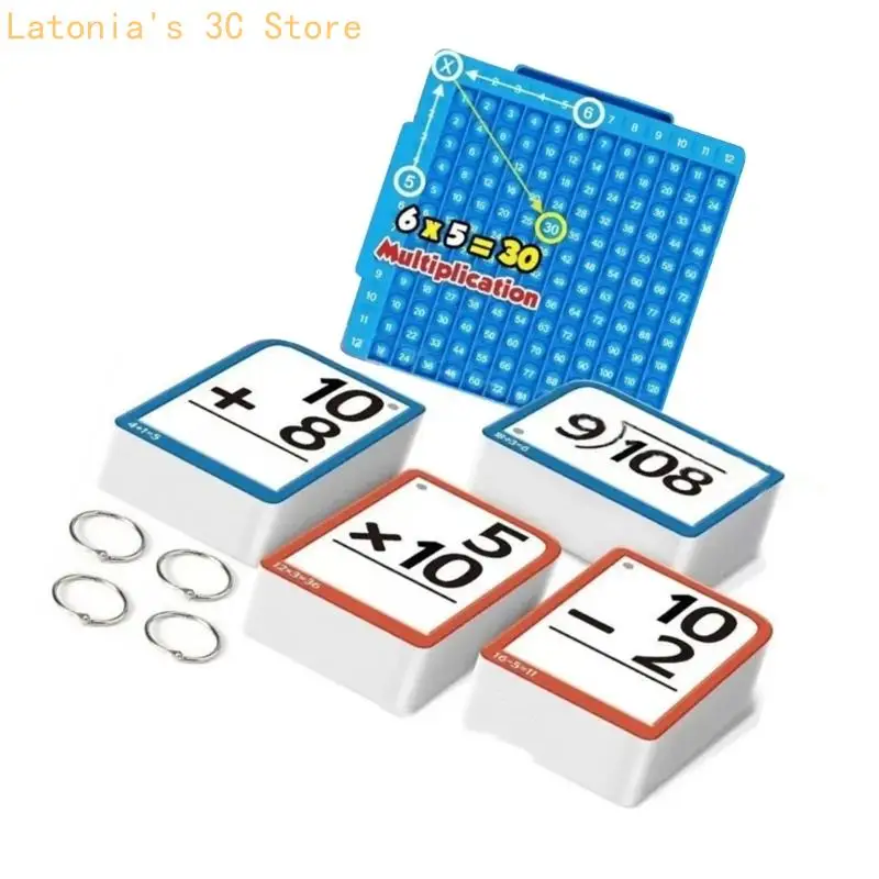 Lernwerkzeug für Kinder mit hochwertigen Papiermaterialien, interaktiven Mathe-Lernkarten X3UB – Detail 10