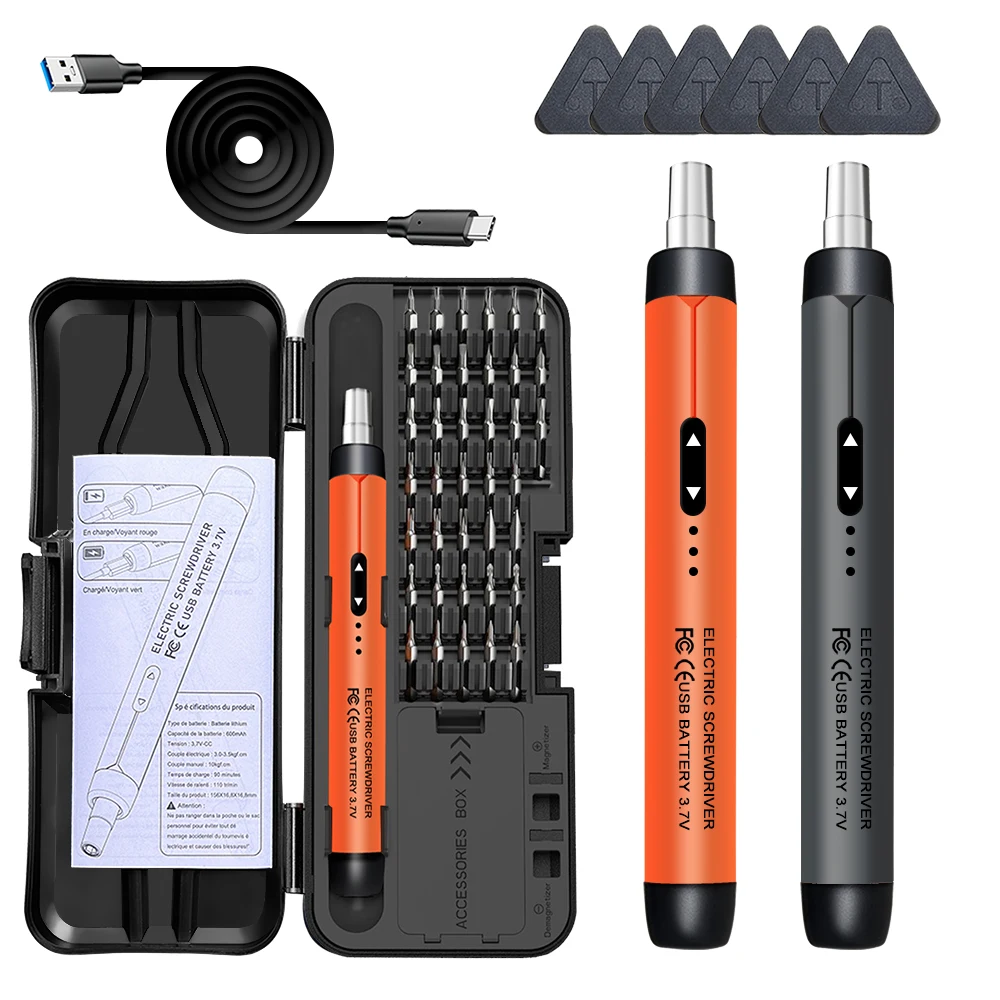 Set di cacciaviti elettrici Kit di utensili elettrici di precisione Mini punte piccole wireless ricaricabili per la riparazione di computer cellulari CRV