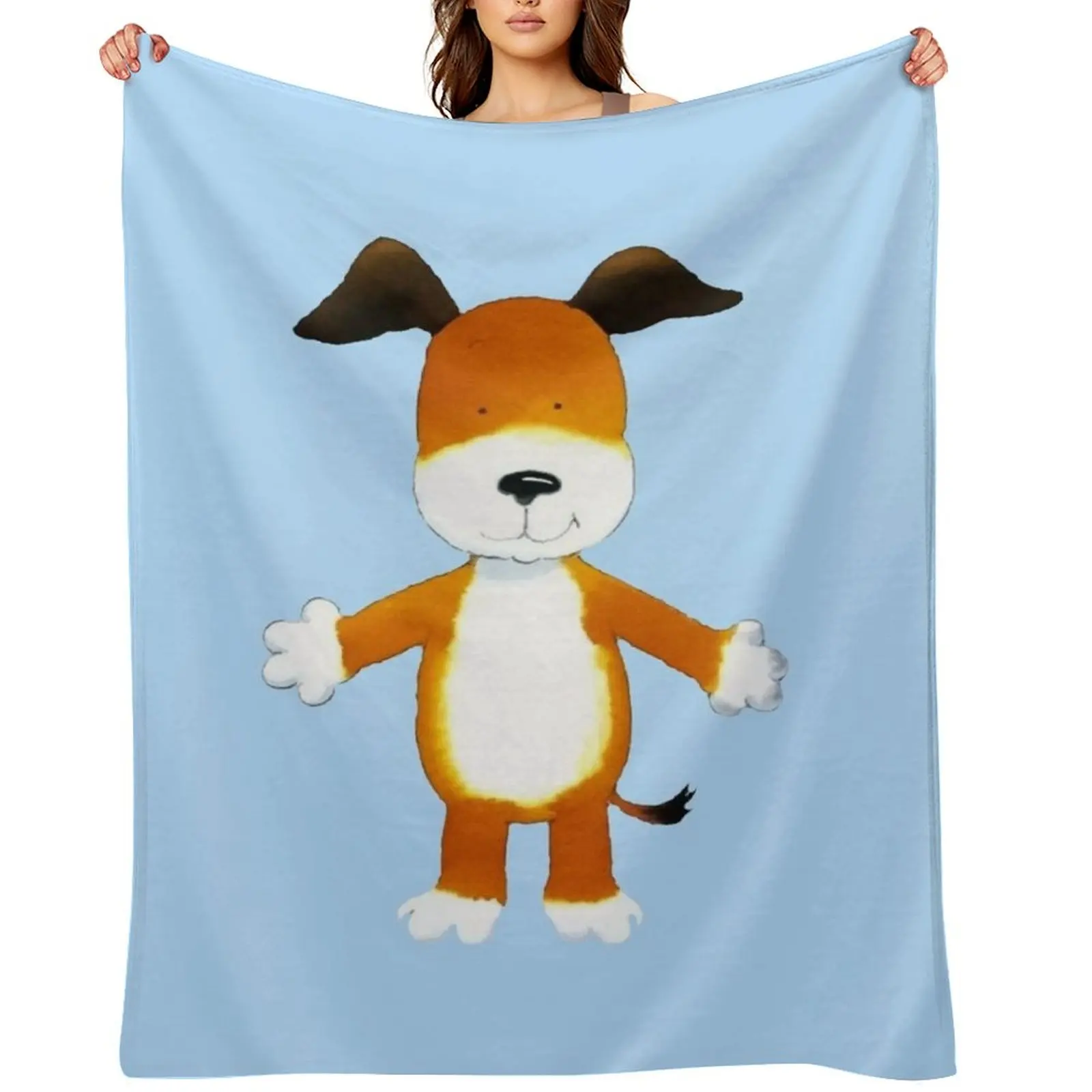 

Kipper the dog Throw Blanket Sofa Quilt Picnic Flannel Fabric Soft Blankets