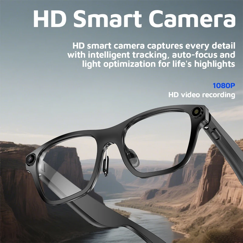 AI Smart Glasses Translator Men Women Video Camera Wireless Bluetooth 1080P Music Audio Intelligent Sunglasses Outdoor Shades - Image 3