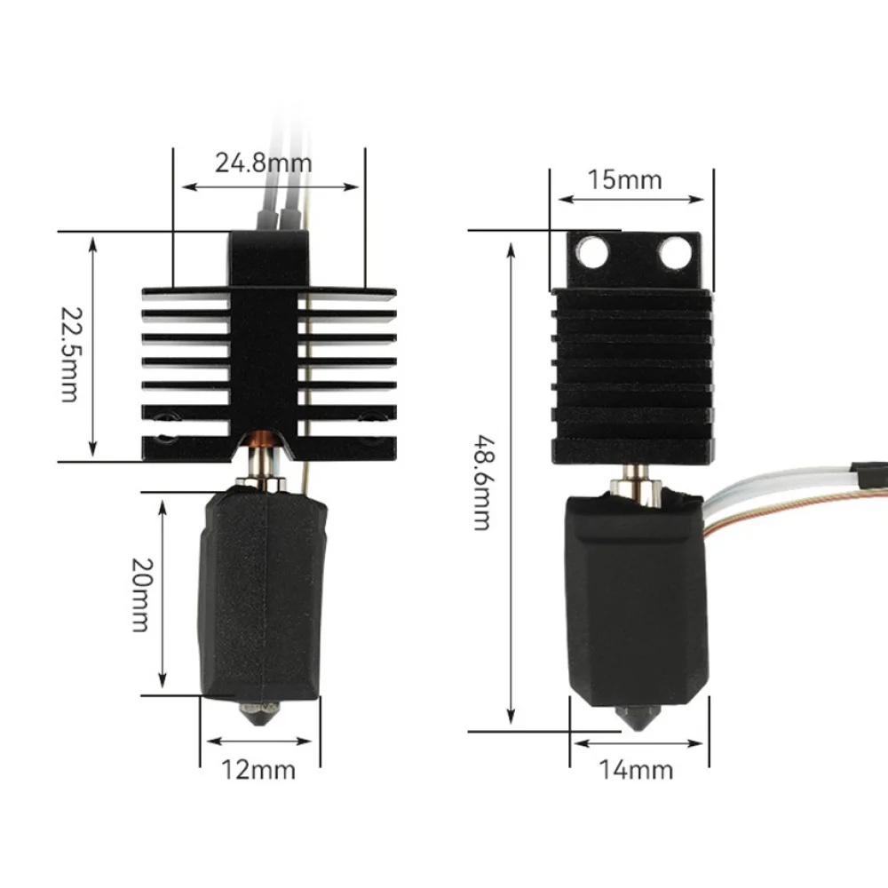 Комплект печатающей головки Модернизированный керамический блок с горячим концом, термистор с насадкой из закаленной стали для деталей 3D-принтера X-Max3/ Plus3