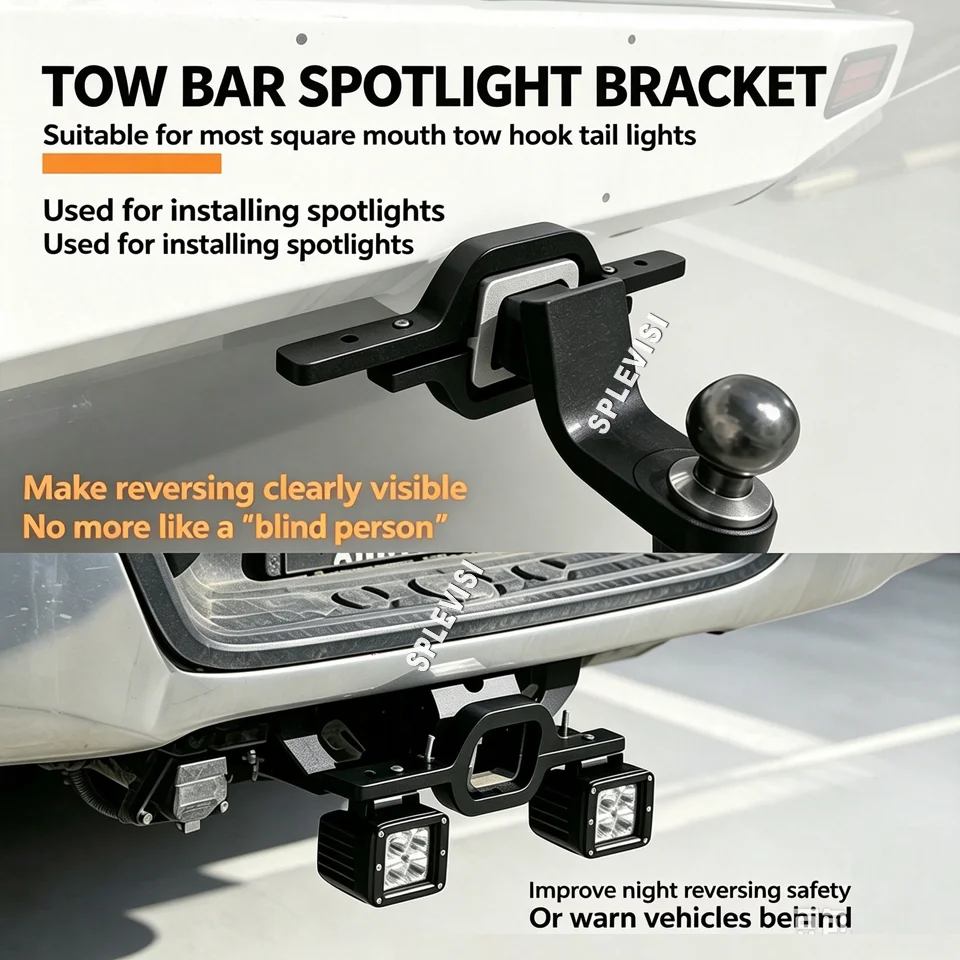 1Pcs Backup Rear Tow Hitch Mounting Bracket Aluminum Housing For Offroad Pick Up SUV Ford F150/350 Ranger Truck