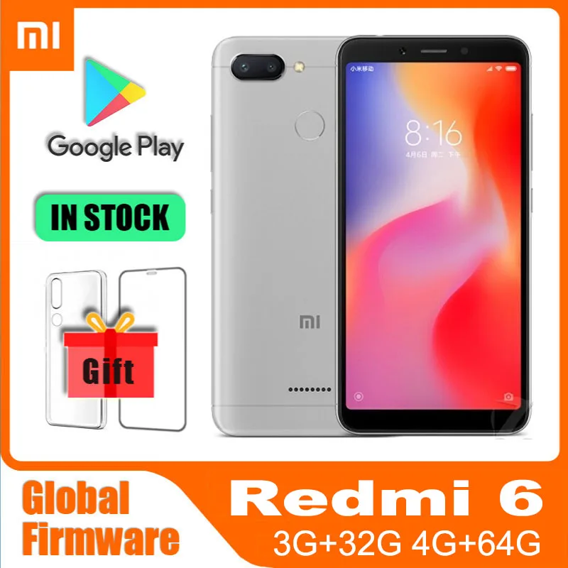 Global rom Smartphone Xiaomi Redmi 6 3GB 32GB 5.45