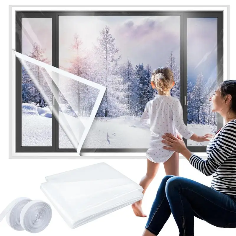 

Window Insulation Kit Clear Window Film For Cold Weather Window Insulation Cover For Aluminum Window Frames Sliding Windows