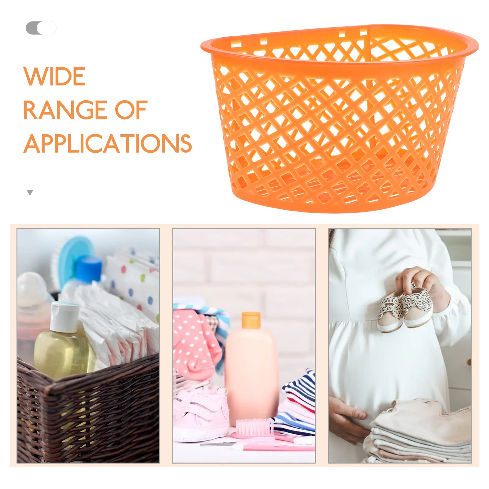 Universal Baby Stroller Storage Basket Adjustable Rattan Pushchair Organizer for Diaper Snack Holder Nursery Accessories
