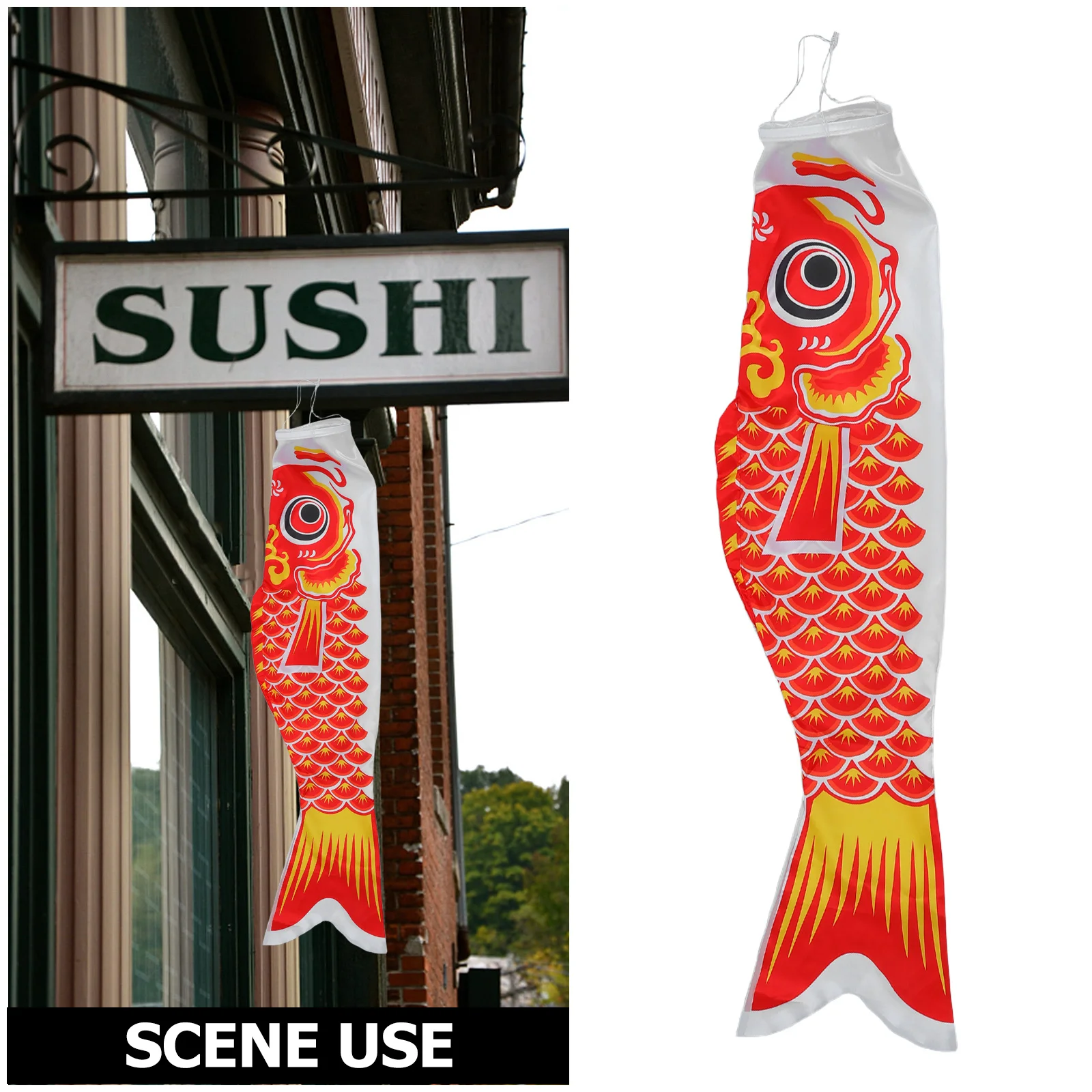 اليابانية الكارب Windsock الأسماك العلم طائرة ورقية 100 سنتيمتر يتلاشى مقاومة معلقة Windsocks حديقة السوشي بار راية Windsock أعلام