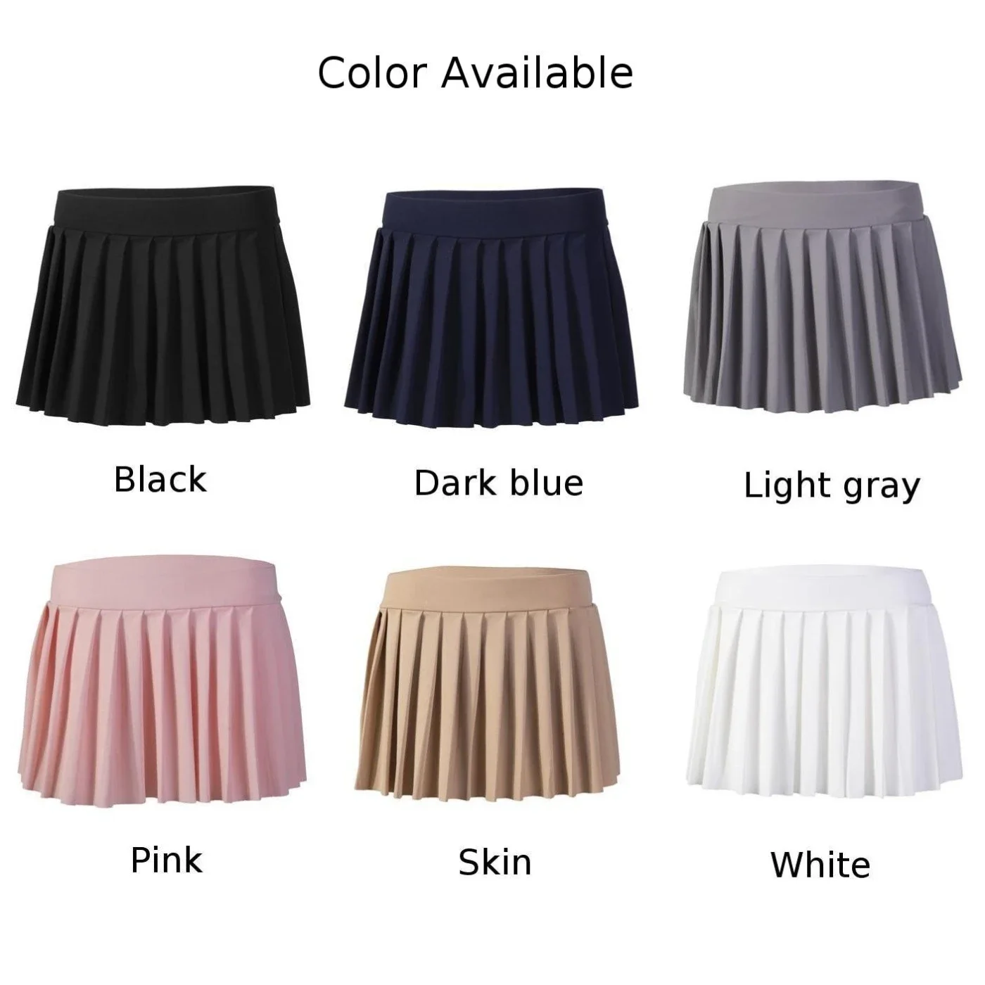 กระโปรง ROK MINI จีบสำหรับออกเดทโพลีเอสเตอร์สีชมพู S-XL สีผิวสีขาวดำเทาอ่อนฤดูใบไม้ผลิและฤดูร้อน