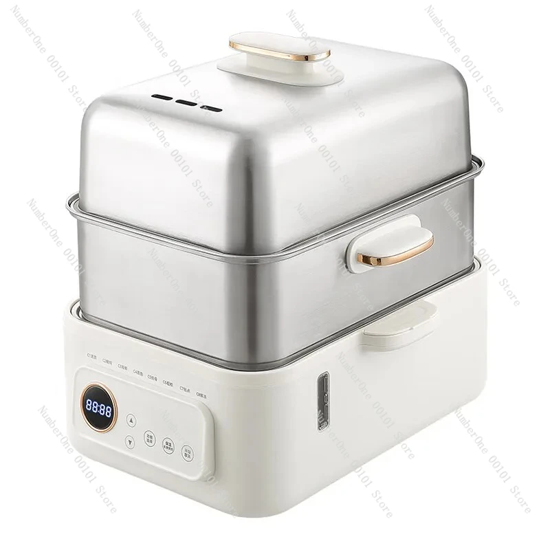 Electric Steamer Household Double Layer Cooker Electric Electric Stainless Steel Steam Stew 220V