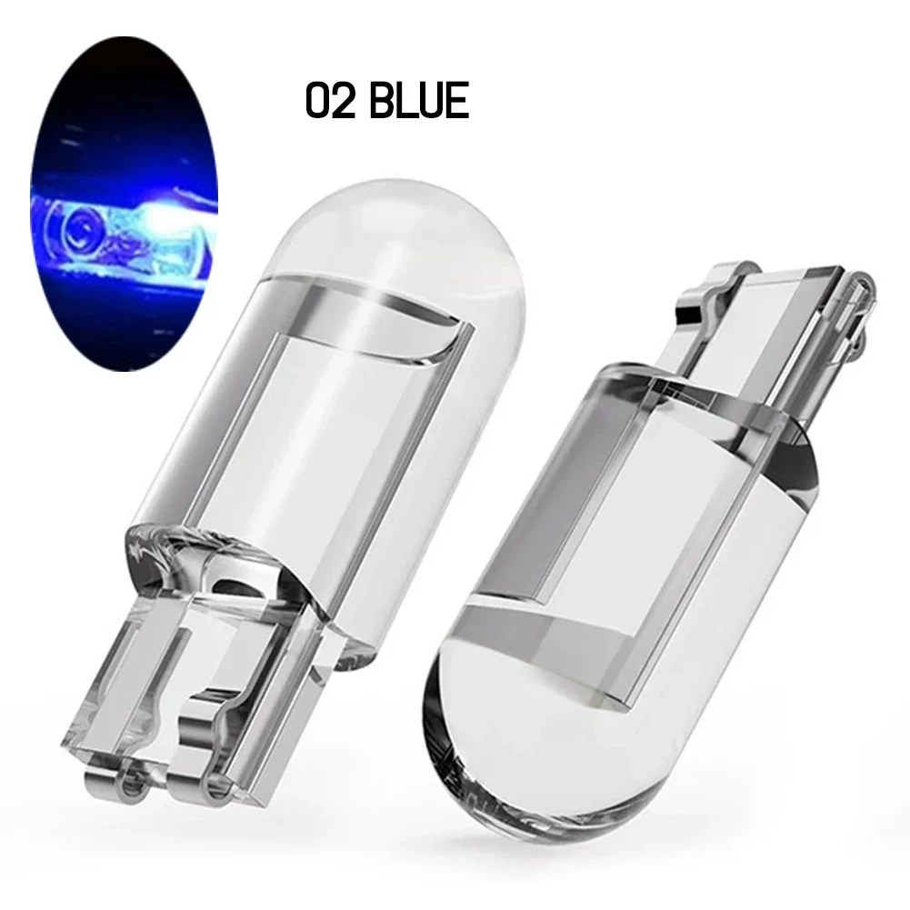 2/10 Pcs W5W 194 T10 LED Glas Gehäuse Cob Auto Birne Weiß Grün Blau Rot Dome Lampe Freiheit keil Kennzeichen Lampe Dome Licht