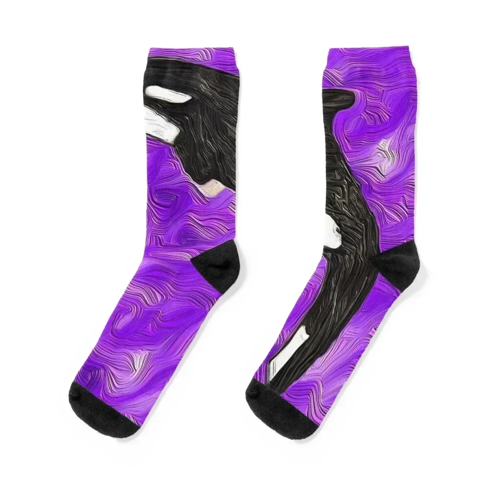 

Purple Orca Jumping Socks sheer Wholesale Socks Women's Men's