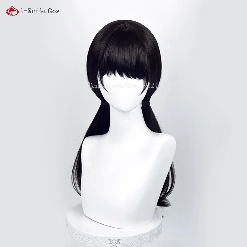 Anime mitaka asa cosplay perücke 2 typen 65cm lang schwarz asa mitaka anime perücke hitze beständiges synthetisches haar halloween perücken perücken kappe