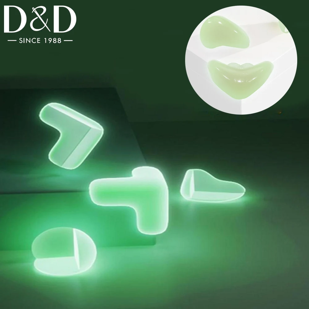 5pcs Luminous Anti-collision Angle Baby Safety Silicone Protector Table Corner Edge Protection Cover Kids Safety Corner Guard