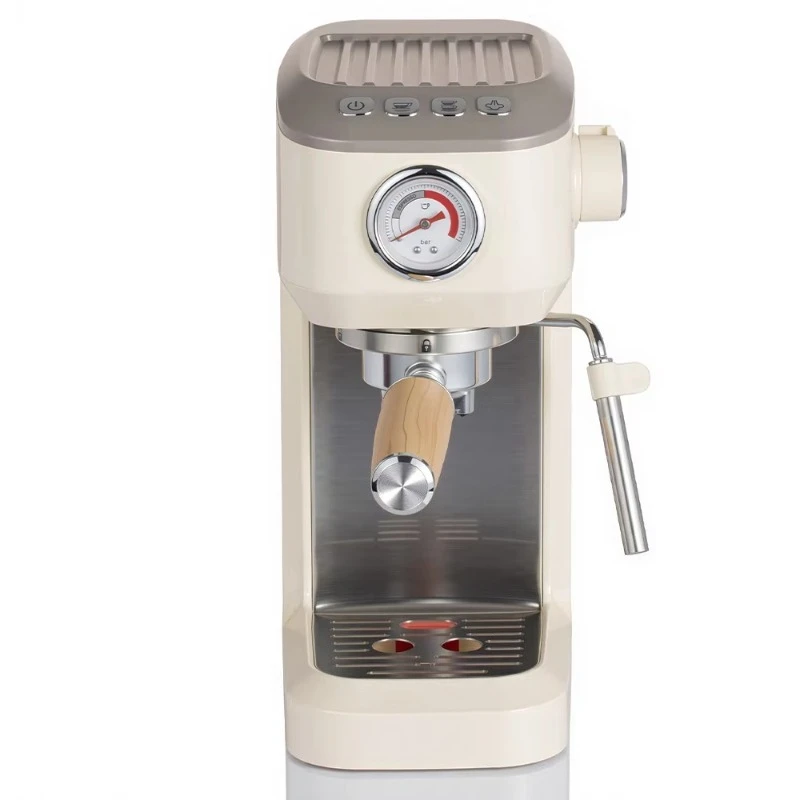 New stainless steel coffee machine, easy to operate, double brewing cycle, easy to clean, electric espresso machine