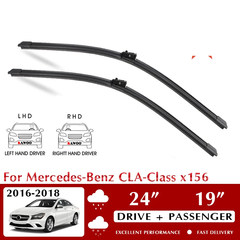 Car Wiper Blade For Mercedes-Benz CLA-Class X117 X156 2016-2018 Windshield Windscreen Front Window Wipers 24