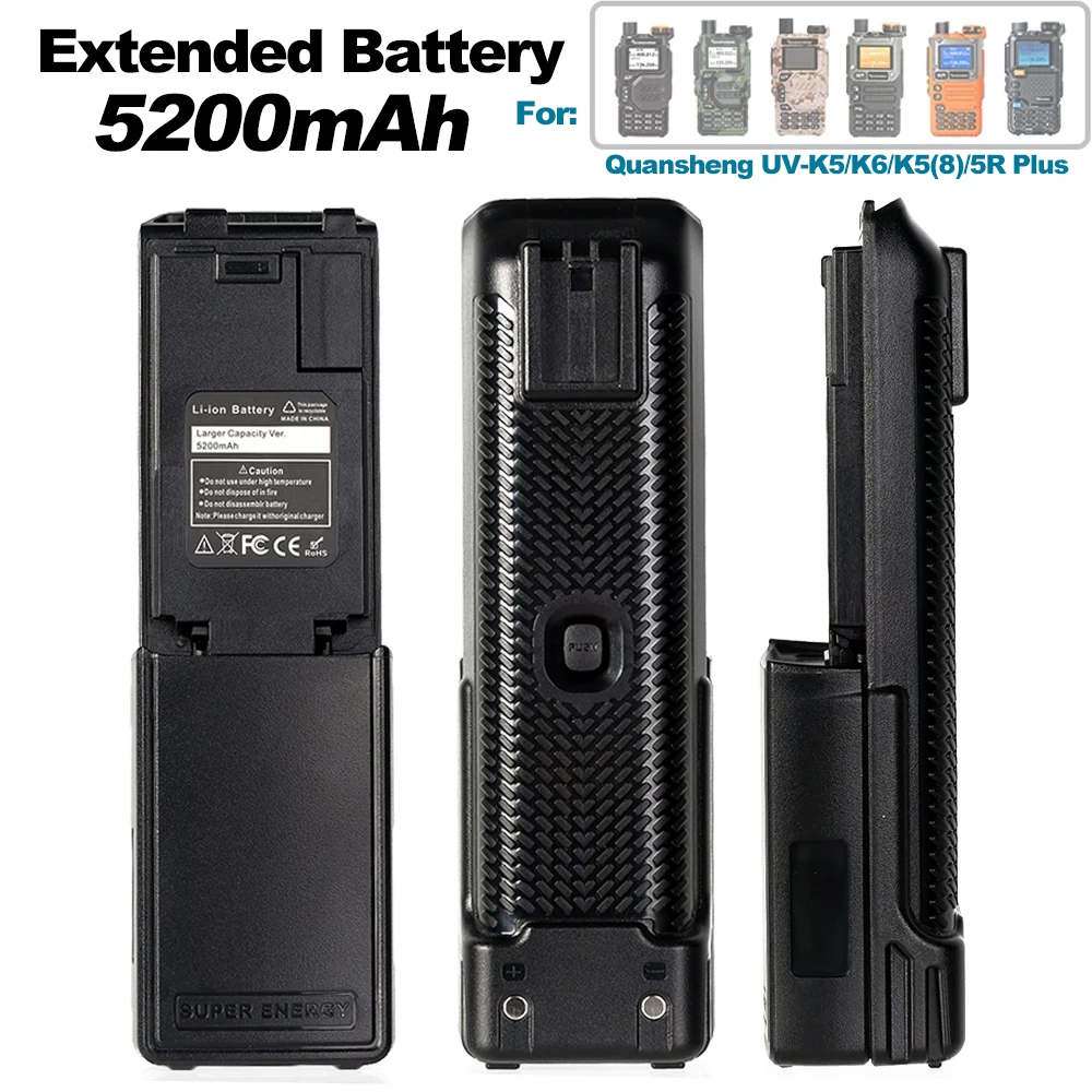 For Quansheng UV-K5 Li-ion Battery UV-K6 Walkie Talkie Battery Compatible with UV-K5(8) UV-5R Plus UV-K5(99) Two Way Radio Parts