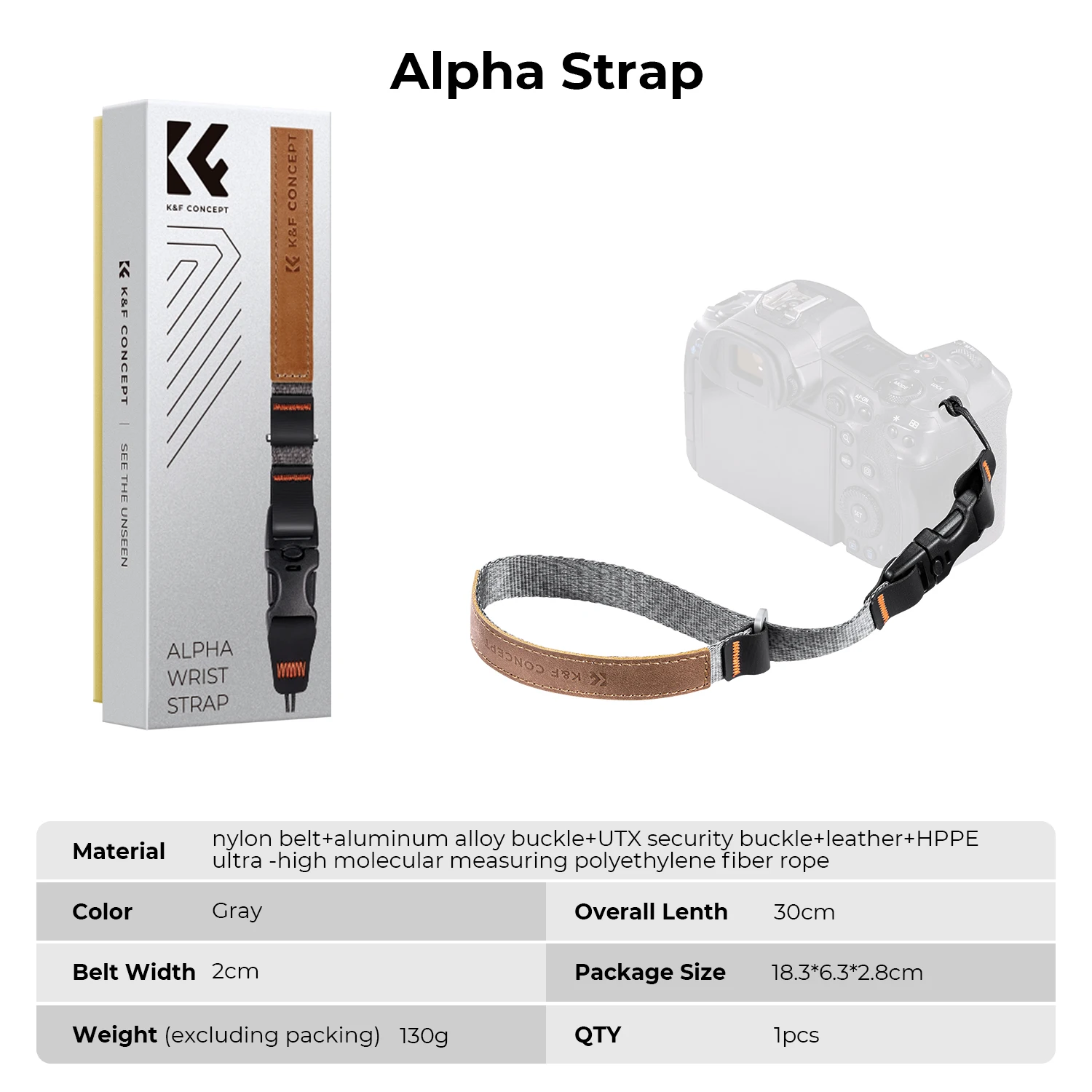 K&F CONCEPT Camera Wrist Strap Nylon Leather Photographer Camera Hand Strap For Sony Canon Nikon Fuji DSLR SLR Mirrorless Camera