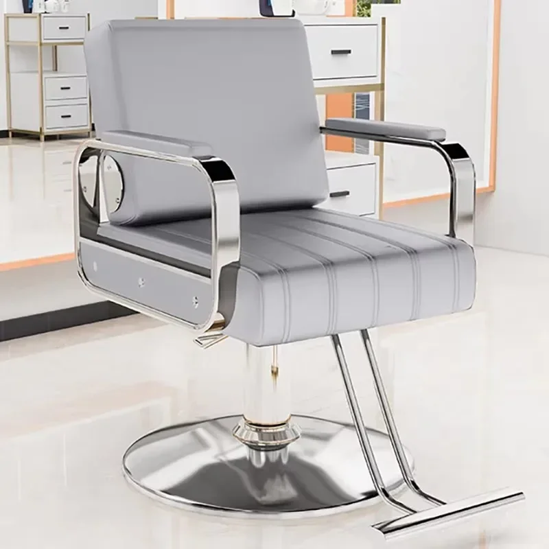 Classic Metal Barber Chair Black Elegant Luxury Premium Hairdressing Salon Furniture Salon Chairs Tattoo Chair Beauty Stool