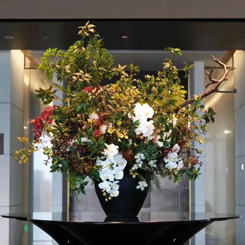 Green plant desktop large flower potted plant hotel lobby simulated flower landscape decoration ornament