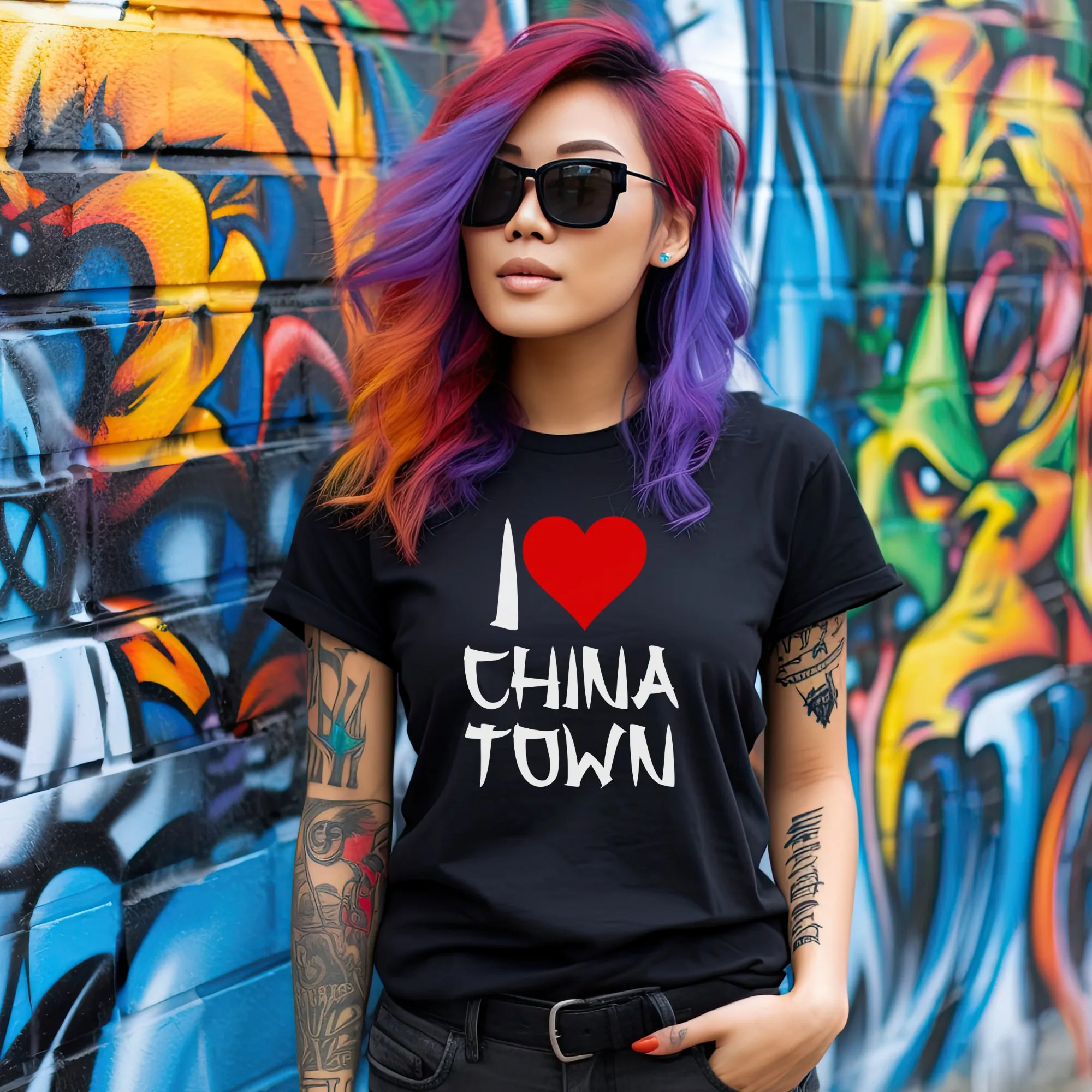 I Love Chinatown NY T Shirt NYC Cultural Pride City Tourist Travel Manhattan