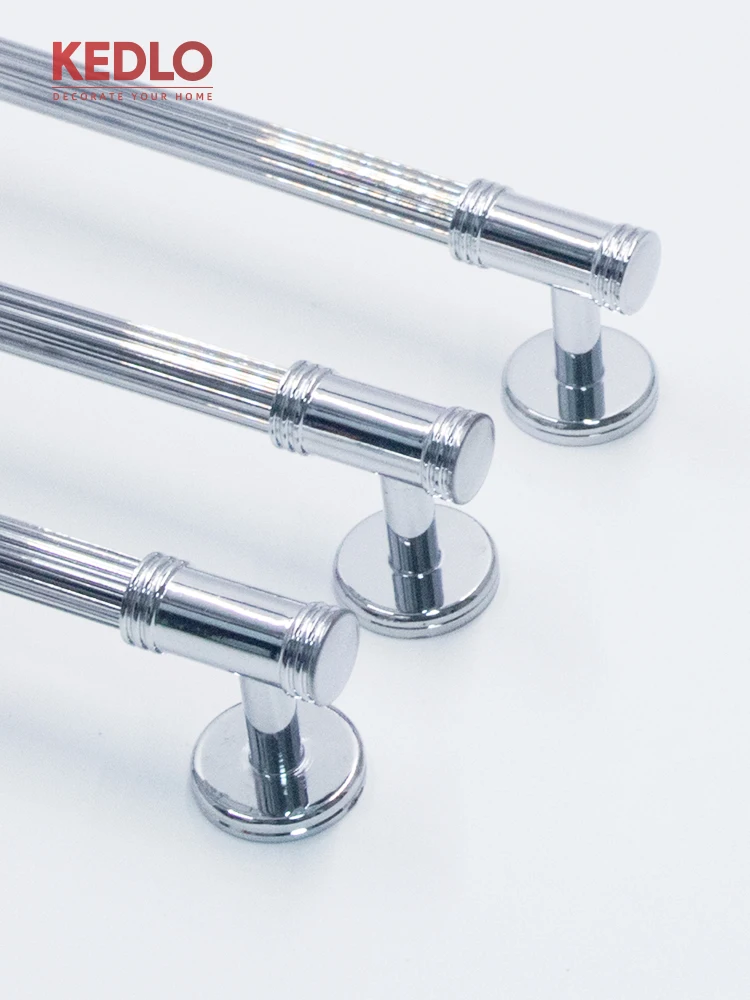 KEDLO Moderner europäischer Stil, silberfarbener, glänzend verchromter Griff, massiver Messing-Langgriff für Küchenschranktüren, dicker Griff – Detail 18