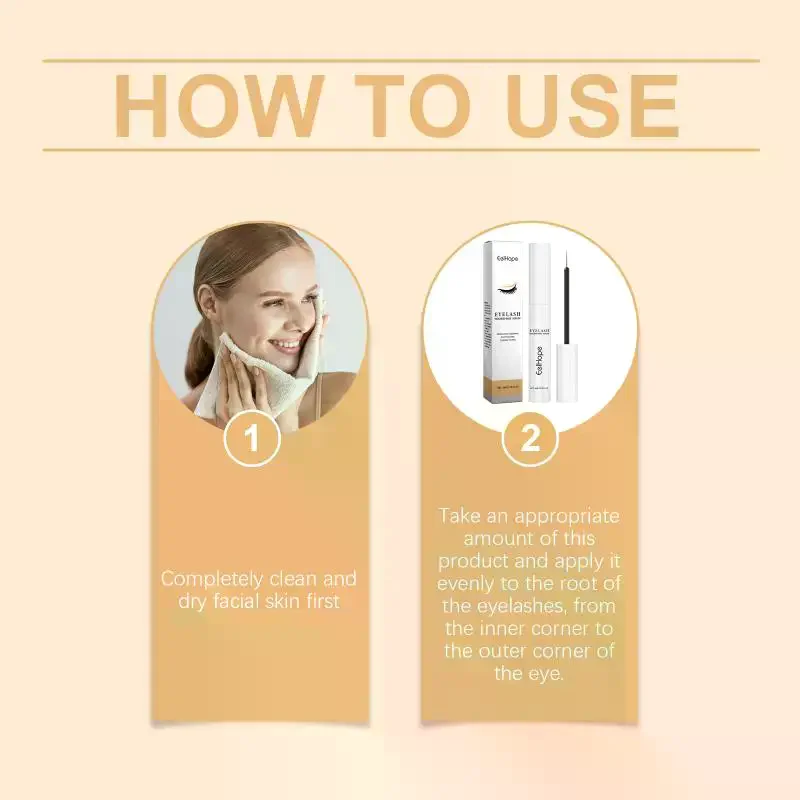 Eyelash Growth Serum Enhancer Longer Fuller Thicker Curling Lash Treatment Nutritious Eye Care Makeup Natural Eyelash Boost