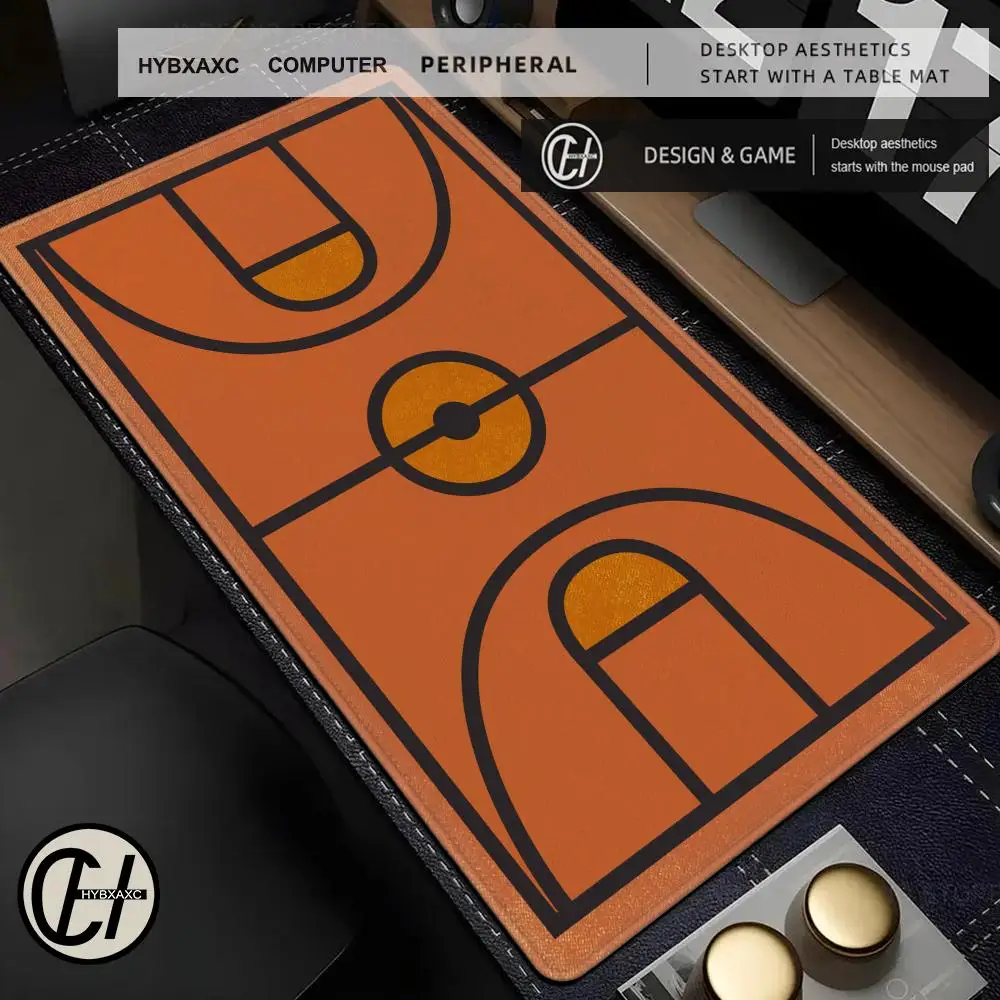 

Коврик для мыши Basketball Court, аксессуары для стола, очень большой игровой настольный коврик для стола, нескользящий резиновый коврик для компьютерной мыши, прошитый