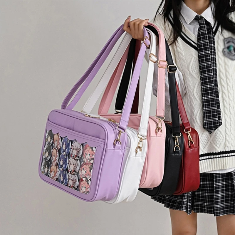 Japanische Umhängetasche für Frauen PU Itabag Transparente Tasche JK Einkaufstasche Handtaschen Ita Tasche Umhängetasche