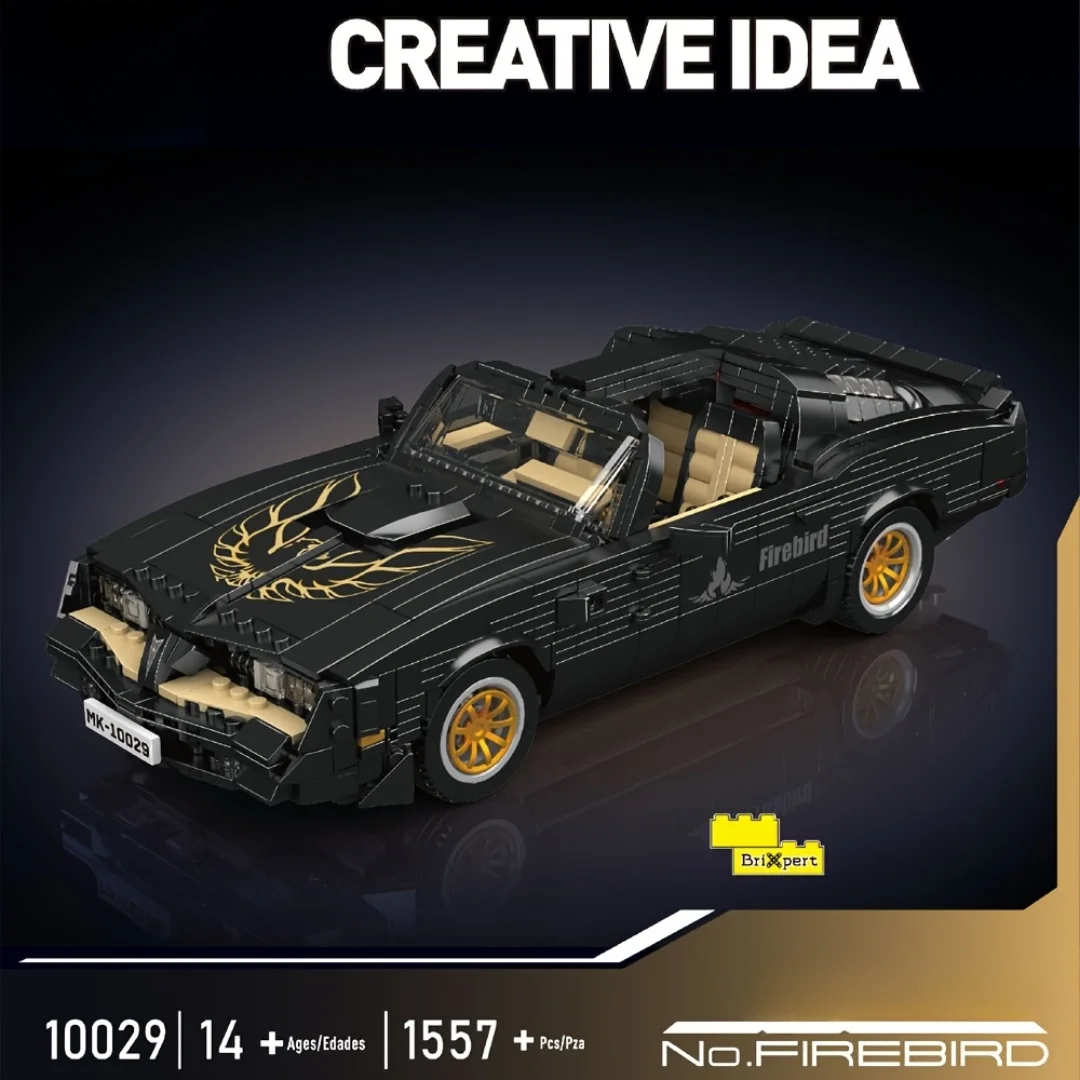 

1557+Pcs Firebird Sports Car Building Block Ornaments | American Muscle Car Model Building Block Set | Collectible DIY Toys | Halloween/Christmas Gift