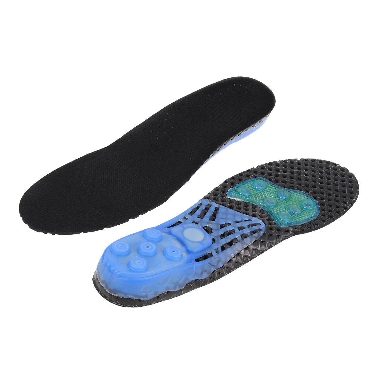 

Pair of Unisex Eva Shoe Insoles Size L -Absorbing Breathable Arch Support Sports Correction Flat Foot Sweat-Absorbent