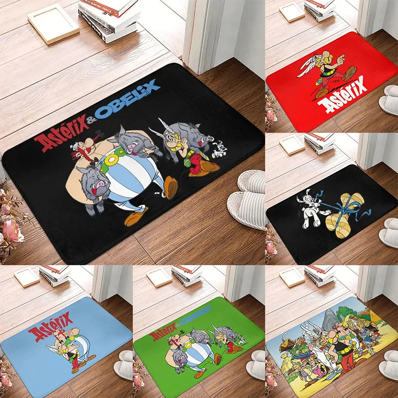 MINISO Disney Asterix y Obelix-alfombra para puerta de caza, baño, cocina, sala de estar, dormitorio, suelo de entrada, alfombra decorativa antideslizante