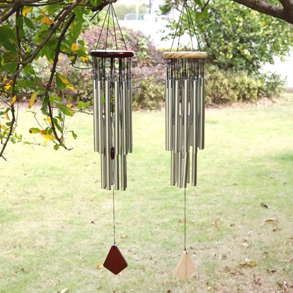 Handmade 20 Tubes Wind Chime for Outside Eye-catching Design Hanging Windbell Pendant Decoration Home Garden Outdoor Decor